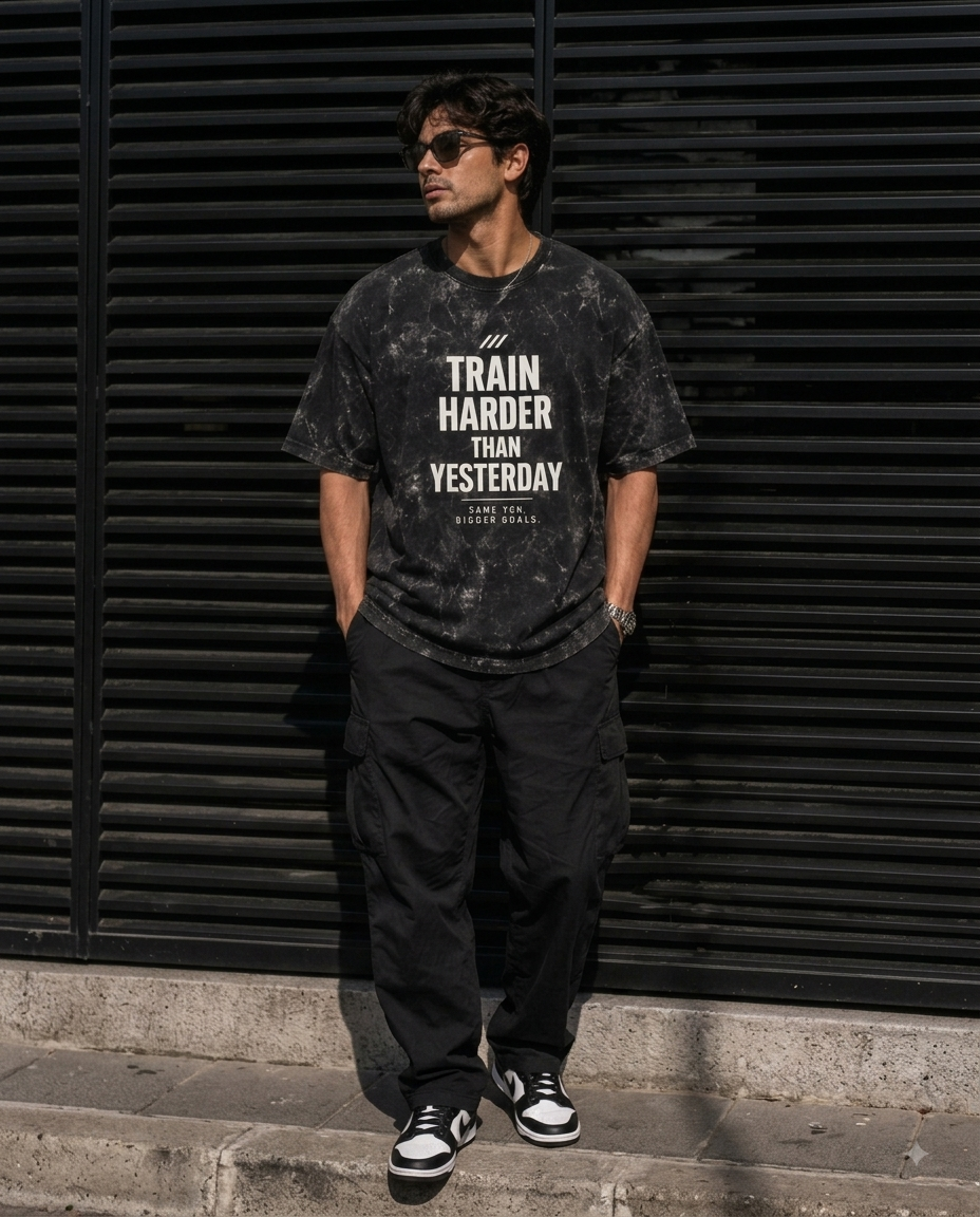 Imperion™ Acid Wash Oversized T-Shirt — Heavyweight Streetwear