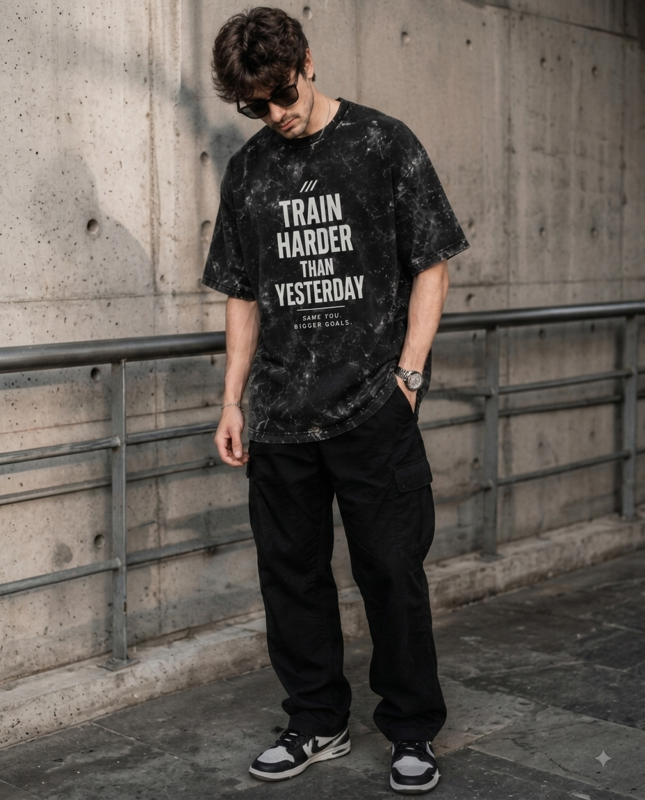 Imperion™ Acid Wash Oversized T-Shirt — Heavyweight Streetwear